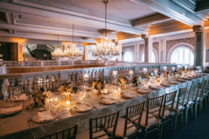 Museum all decorated for a wedding